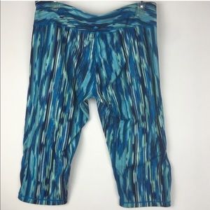 PRANA Capri Leggings MAISON KNICKERS RAINBLUR Space Dye Yoga Workout Pants